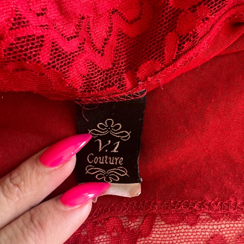 Red Lace Cami - Picture 4 of 4